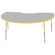 ECR4kids 48 x 72 Kidney Shaped Adjustable Activity Table in Gray