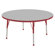 ECR4kids 48" Round Adjustable Activity Table in Gray