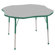ECR4kids 48" Clover Shaped Adjustable Activity Table in Gray