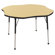ECR4kids 48" Clover Shaped Adjustable Activity Table in Maple