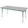 ECR4kids 36" x 72" Rectangular Adjustable Activity Table in Gray