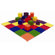 ECR4kids Patchwork Mat & Toddler Blocks Set in Primary Colors