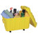ECR4kids 4 Pack of 18 Gallon Stor-N-Roll Toy Trunks with Casters