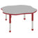 ECR4kids 48" Clover Shaped Adjustable Activity Table in Gray