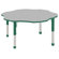 ECR4kids 60" Flower Shaped Adjustable Activity Table in Gray