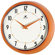 Infinity Instruments Retro Round Metal Wall Clock In Orange