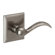Baldwin Contemporary Half Dummy Lever with Left Handling in Satin Nickel