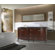 Stufurhome Corona 72" Double Bathroom Vanity in Polished Dark Brown with Granite Top