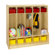 A&E Wood Designs Cubbie Locker With Step Bench in Natural