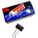 Officemate International Corp Binder Clips,Medium,1-1/4"Wide,5/8" Cap, 12/BX, Black/Silver