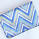 Caden Lane Ikat Chevron Blue Piped Blanket