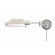 House of Troy Home Office  Swing Arm Wall Lamp with J Shade in Satin Nickel