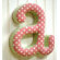 New Arrivals "a" Fabric Letter in Pink / Green