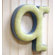 New Arrivals "q" Fabric Letter in Blue / Green