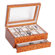 Mele Peyton 4.75" High Watch Box in Burlwood Oak