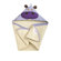 3 Sprouts Purple Hippo Hooded Towel