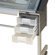 Studio Designs Vision Station Glass Drafting Table with Metal Support Bars