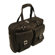 Piel Leather Two-Pocket Satchel in Chocolate