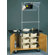 Fleetwood Mobile Science Demonstrator Table with Overhead Mirror and Black HPL Top in Light Oak
