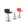 Hazelwood Home Hazelwood Home 23" Two Adjustable Faux Leather Bar Stools