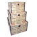 Cheungs Rattan Trunk Parisian Typography (Set of 3)