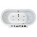 Ariel Bath 71" x 37.4" x 27.5" Free Standing Whirlpool Bath Tub