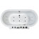 Ariel Bath 71" x 37.4" x 27.5" Free Standing Whirlpool Bath Tub