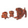 Novica 'Mother and Puppies' Statuettes (Set of 3)