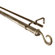 BCL Drapery Hardware Hook Double Curtain Rod in Antique Silver