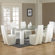 Star International Tiffany Dining Table with Crackle Glass