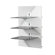 VCM Xeno-3 Wall Furniture with 3 Glass Shelves and Media Storage in Black Varnish / Clear Glass