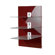 VCM Xeno-3 Wall Furniture with 3 Glass Shelves and Media Storage in Black Varnish / Clear Glass