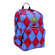 Peace Frogs Day Trippin Backpack in Berry Argyle Print