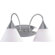 Forte Lighting Two Light Vanity Light with Satin Opal Shade in Brushed Nickel