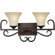 Forte Lighting Two Light Vanity Light with Umber Mist Glass Shade in Antique Bronze
