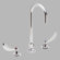 Delta 8" Below Double Handle Widespread Kitchen Faucet with Lever Handles