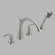 Delta Lahara Two Handle Roman Tub Trim with Hand Shower - Lever Handles