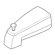 Delta Wall Mount Non-metallic Diverter Tub Spout Trim
