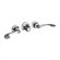 Kohler Triton Ada Compliant Wall Mounted Bathroom Faucet with Double Cross Handles