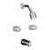 Kohler Coralais Volume Control Bath and Shower Faucet Trim with Sculptured Acrylic Handles