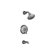 Kohler Revival Rite-Temp Pressure-Balancing Bath and Shower Faucet Trim with Push-Button Diverter and Scroll Lever Handle
