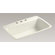 Kohler Cape Dory Tile-in Single-Bowl Kitchen Sink with 3 Faucet Holes