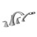 Moen Voss Double Handle Deck Mount Roman Tub Faucet Trim with Handshower