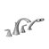Moen Voss Two Handle High Arc Roman Tub Faucet with Hand Shower