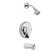 Moen Commercial Single Handle Pressure Balancing Tub and Shower Faucet Trim with Stop