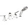 Hansgrohe Metris C Double Handle Diverter Roman Tub Faucet with Hand Shower