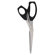 Sparco Products Stainless Steel Premium Scissors, Bent, 8" Full, Black