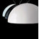 Oluce Sonora Suspension Lamp in Black/Painted White