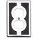 Atlas Homewares 4.9" Zanzibar Blk Outlet Plate