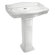 Elizabethan Classics English Turn Petite Pedestal Sink with 4" Centers